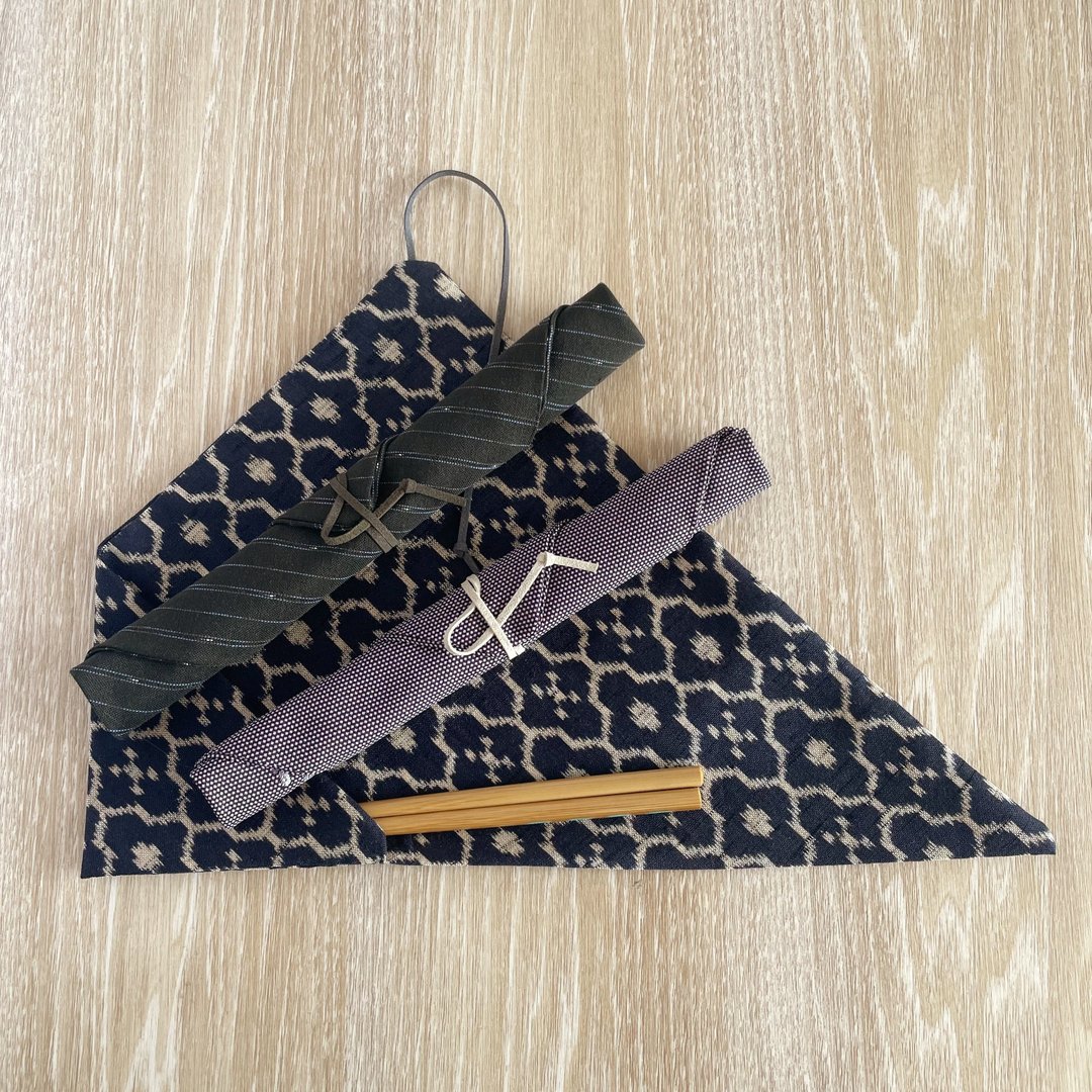 Cutlery Holder made of KIMONO fabric leftovers, All one-of-a-kind - 餐刀/叉/匙组合 - 其他材质 多色