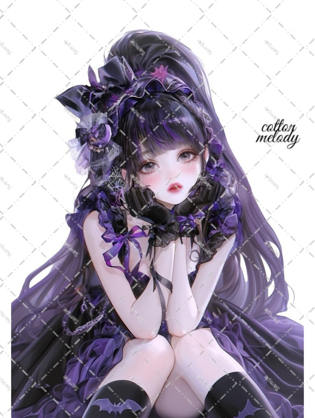 original sticker no.6770 人物贴纸 原创贴纸 人物贴纸 女孩贴纸 原创人物贴纸 - 贴纸 - 纸 