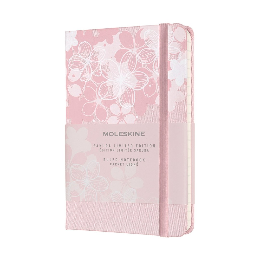 _勿上架_MOLESKINE 樱花限量缎面笔记本 - 粉口袋型横线 - 笔记本/手帐 - 纸 粉红色