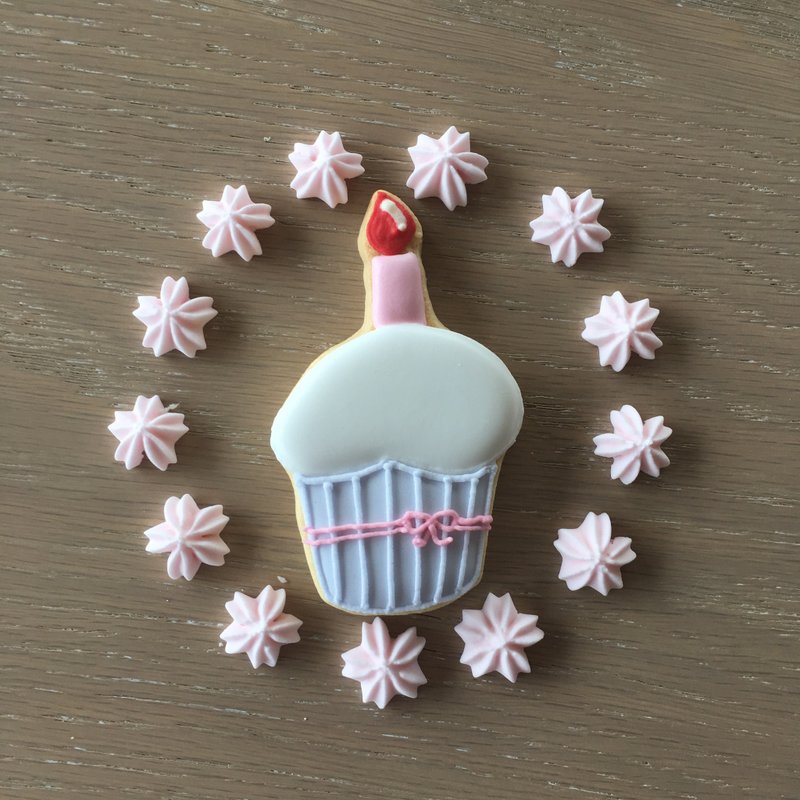 NIJI Cupcake**杯子蛋糕生日糖霜饼干小礼盒 - 手工饼干 - 新鲜食材 多色