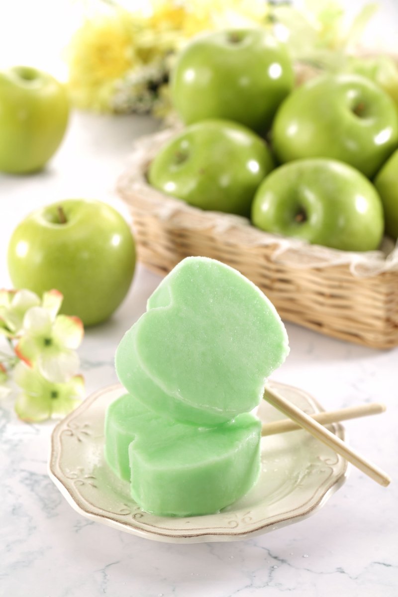 天然手工雪糕-青苹果 - 冰淇淋/冰棒 - 新鲜食材 绿色