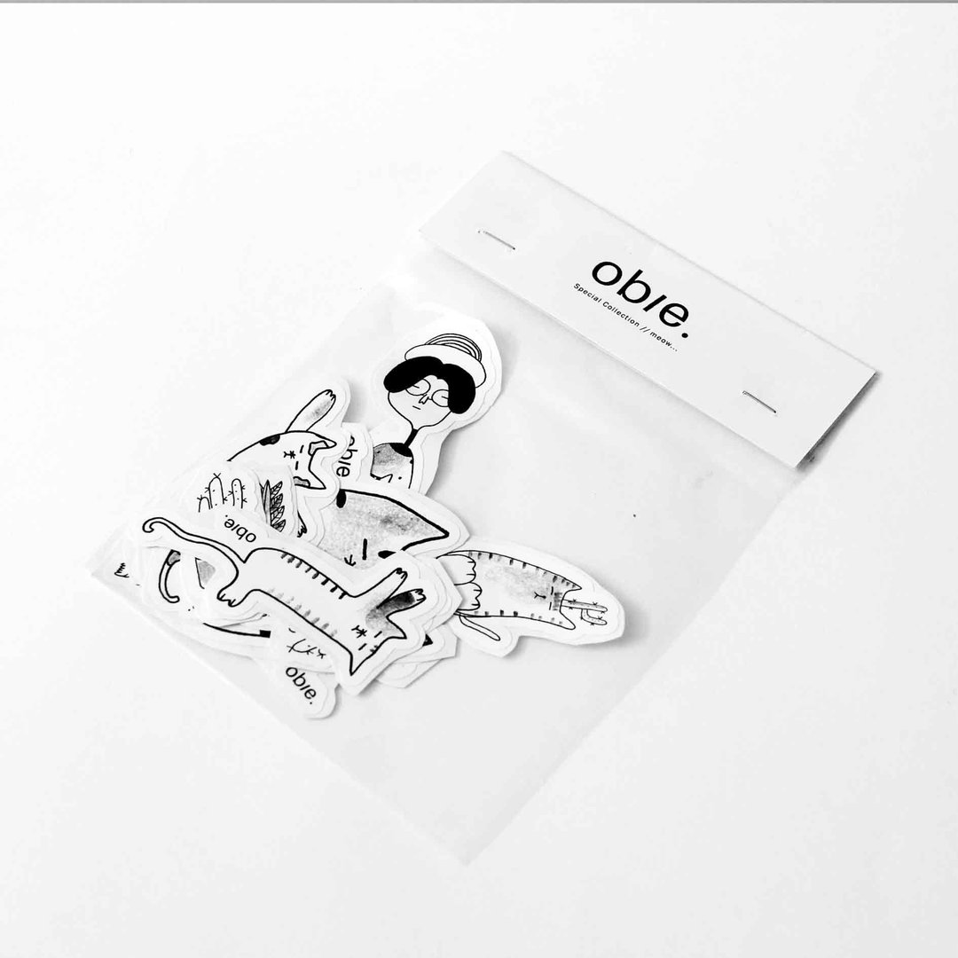 Meow Sticker - 贴纸 - 防水材质 白色