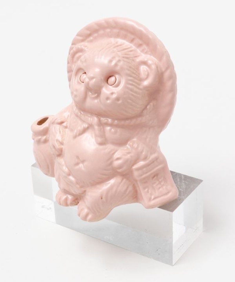SHIGARAKI Ware Sitting TANUKI - Pink - 摆饰 - 其他材质 