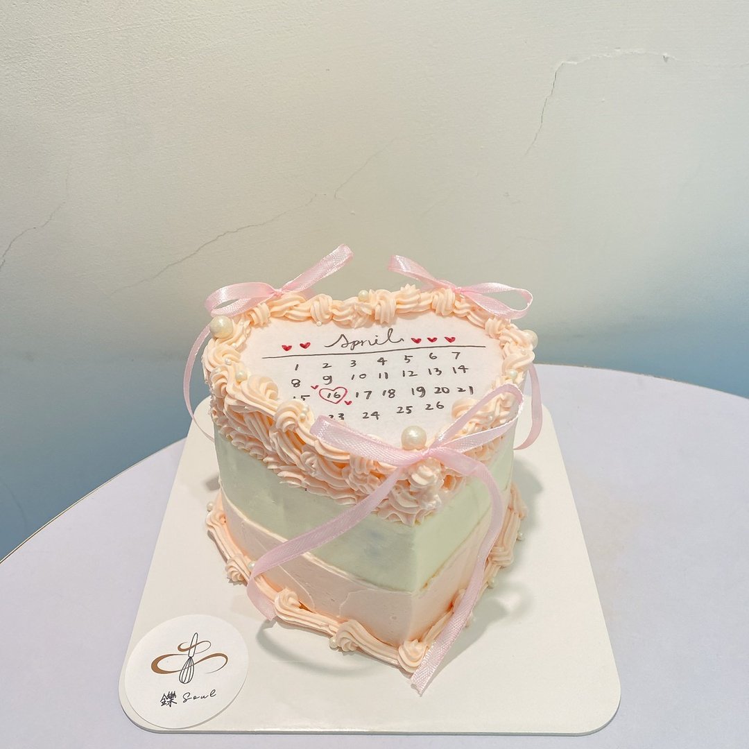 我的粉色女孩 爱心燃烧蛋糕 鲜奶油挤花 6寸蛋糕 铄甜点 生日蛋糕 - 蛋糕/甜点 - 新鲜食材 