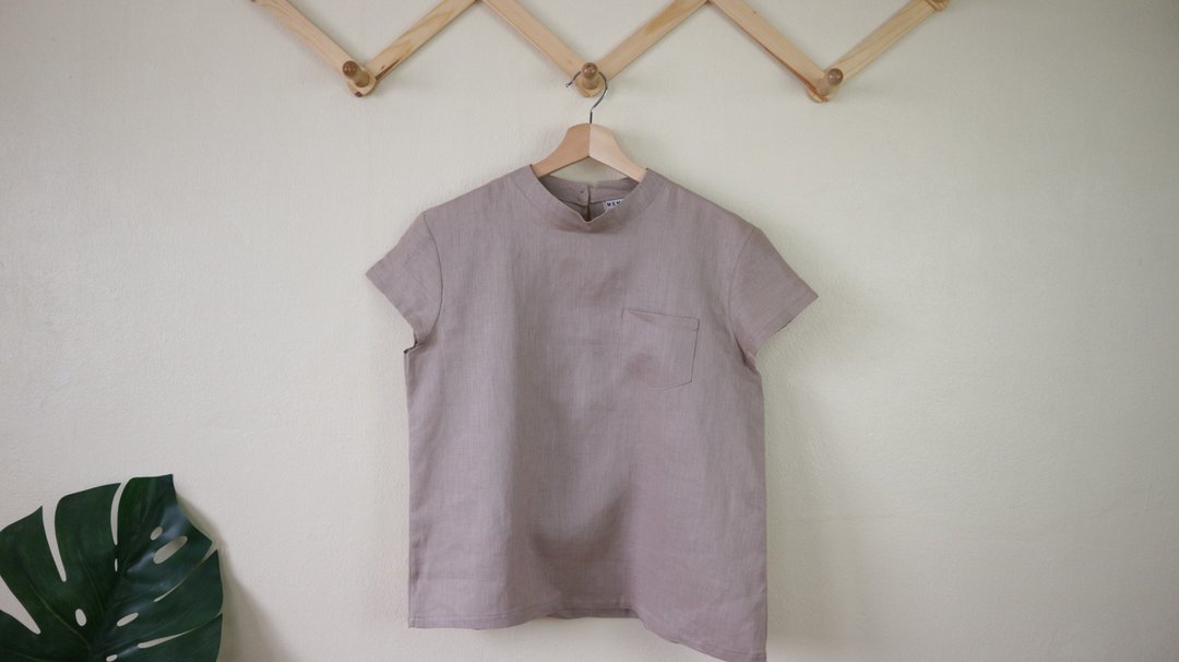 Turtle top in Kraki - 女装 T 恤 - 棉．麻 