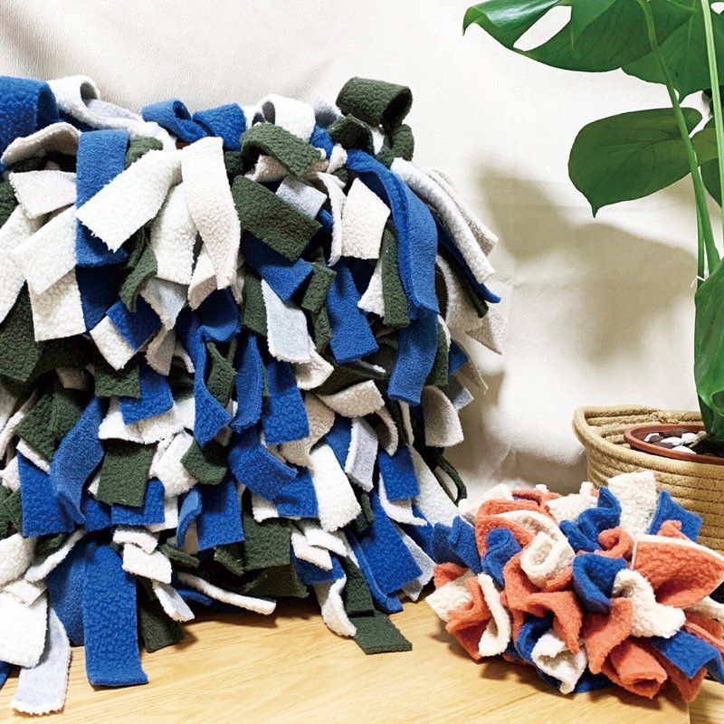 【手作玩具】宠物嗅闻垫 + 嗅闻球 (2 入组) 藏食垫 嗅闻藏食玩具 - 玩具 - 聚酯纤维 多色