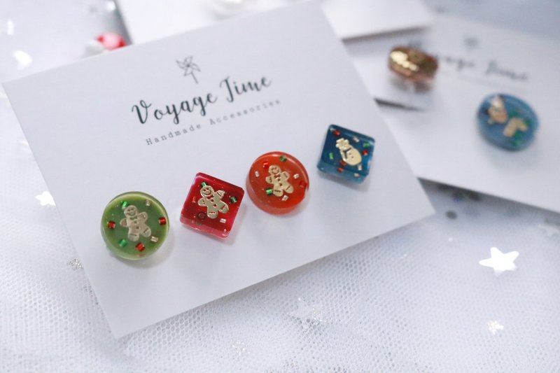 - 【圣诞小灯泡耳环】 - - 耳环/耳夹 - 树脂 多色