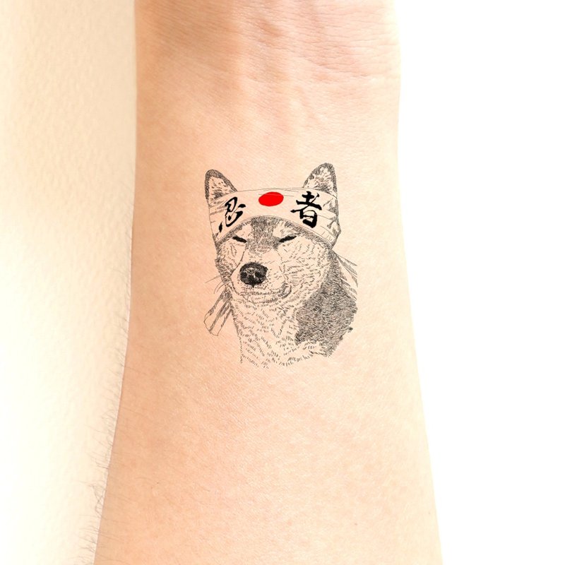- China inu Temporary Tattoo (Fighting!!!) - 1 piece - 纹身贴 - 其他材质 黑色