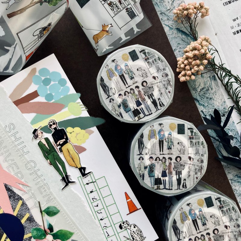 小人物 / 5.0cm 人物雾面PET胶带 - 纸胶带 - 塑料 透明