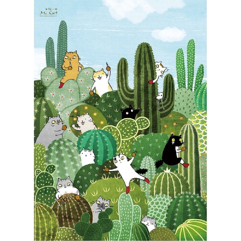 500片拼图-寻找第一猫掌(插画家:猫小姐 Ms. Cat) - 拼图 - 纸 