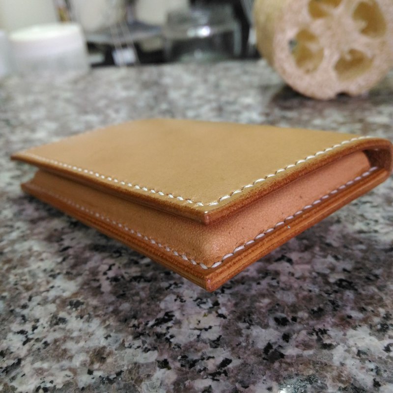 【LS Leatherworks】双折名片夹 - 名片夹/名片盒 - 真皮 咖啡色