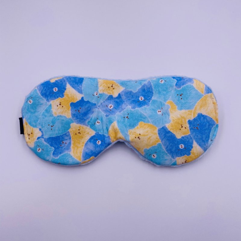 蓝色水晶熊舒适眼罩 眼罩 - 眼罩 - 棉．麻 蓝色