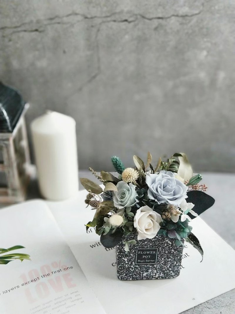 【1人开班】花艺课程-莫兰迪中性桌花-永生花 不凋盆花 - 植栽 - 植物．花 