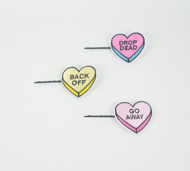 俏皮爱心发夹 可爱 儿童 复古 宅  નર્ડ 趣味 礼物 - 发饰 - 其他材质 多色