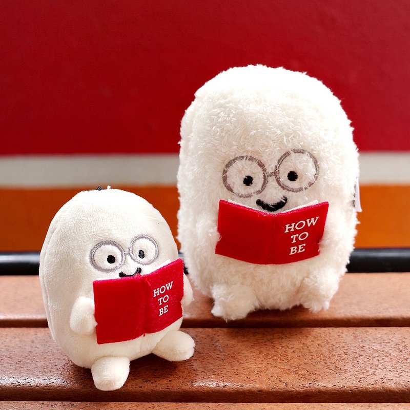 大米包读书雨过山原创大米毛绒挂件可爱包挂件搞怪钥匙扣玩偶公仔 - 钥匙链/钥匙包 - 其他材质 