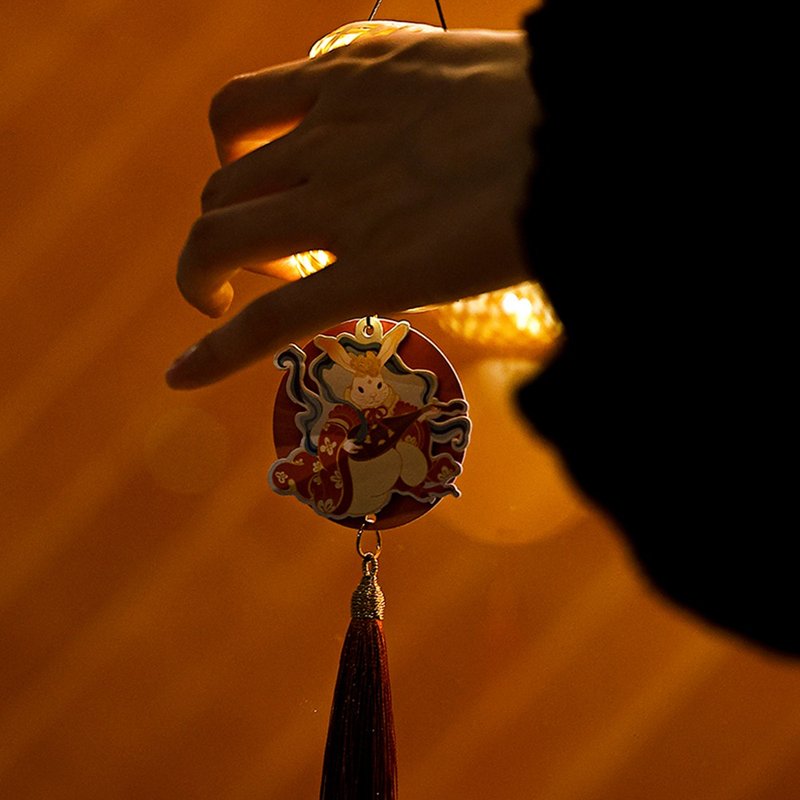 2023年中秋节竹编灯笼中国风小花灯手提灯笼中式玉兔挂饰非遗手作 - 木工/竹艺/纸艺 - 竹 