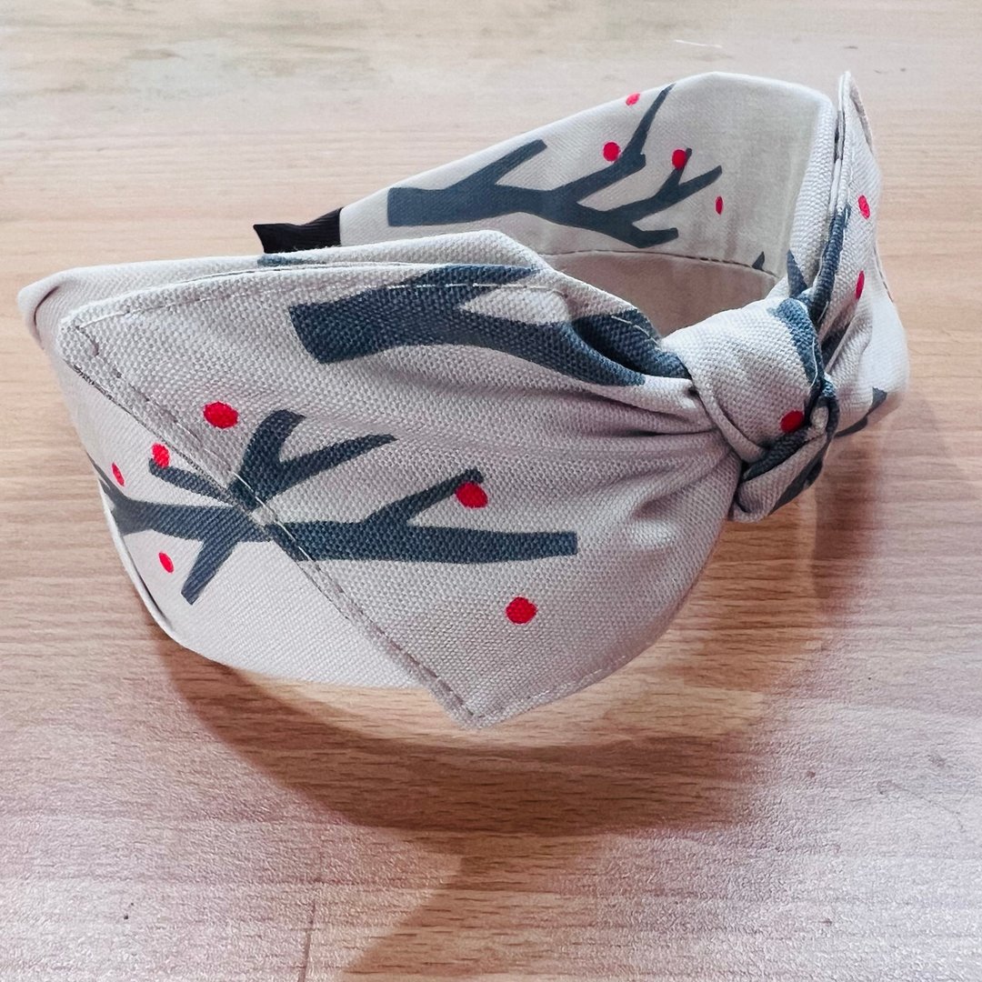 MOYA 宽版手工发箍 苹果树 - 发饰 - 棉 蓝色