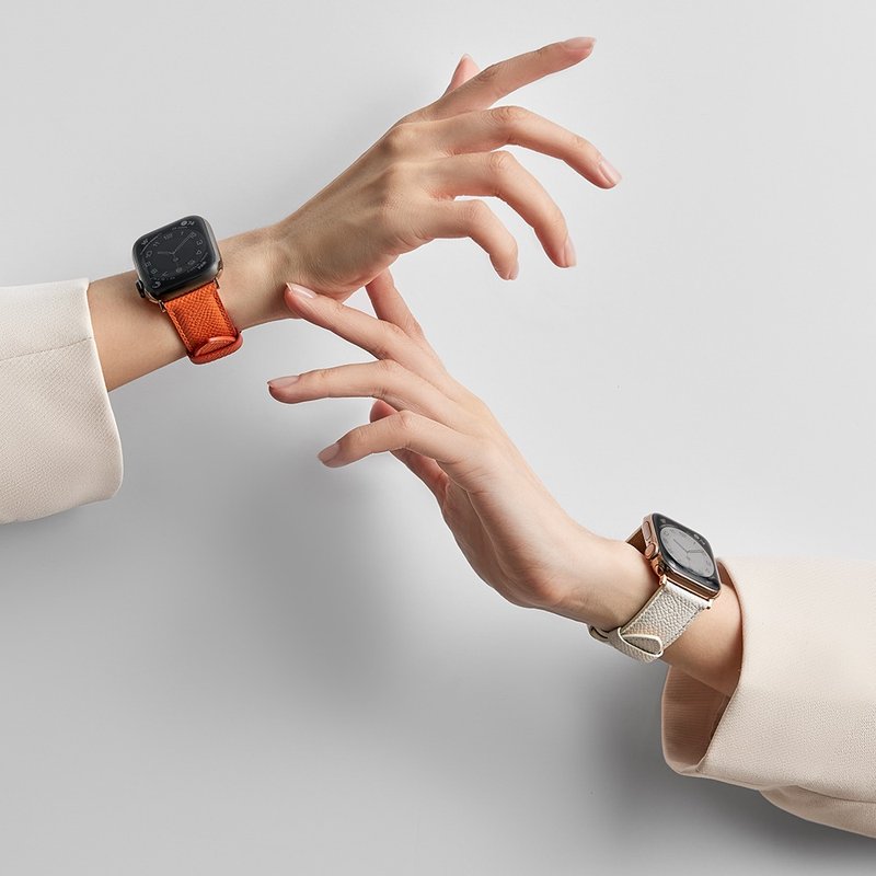Apple Watch 日落橙 • 赠皮革油 真皮 皮革 手表 表带 - 表带 - 真皮 橘色