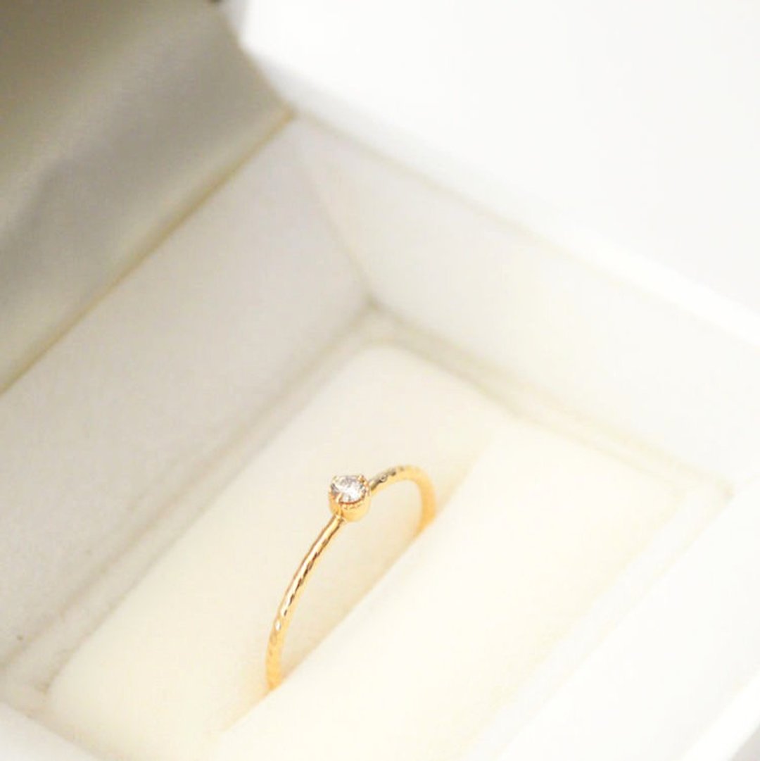 K10 Diamond Ring - 戒指 - 宝石 金色