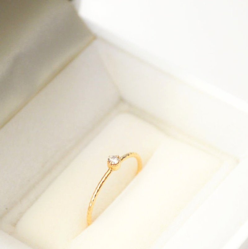 K10 Diamond Ring - 戒指 - 宝石 金色