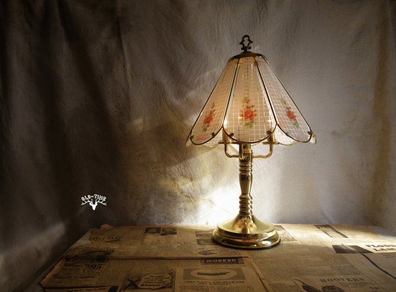 【老时光 OLD-TIME】早期大盏玻璃桌灯*台湾本国仅寄邮局* - 灯具/灯饰 - 其他材质 