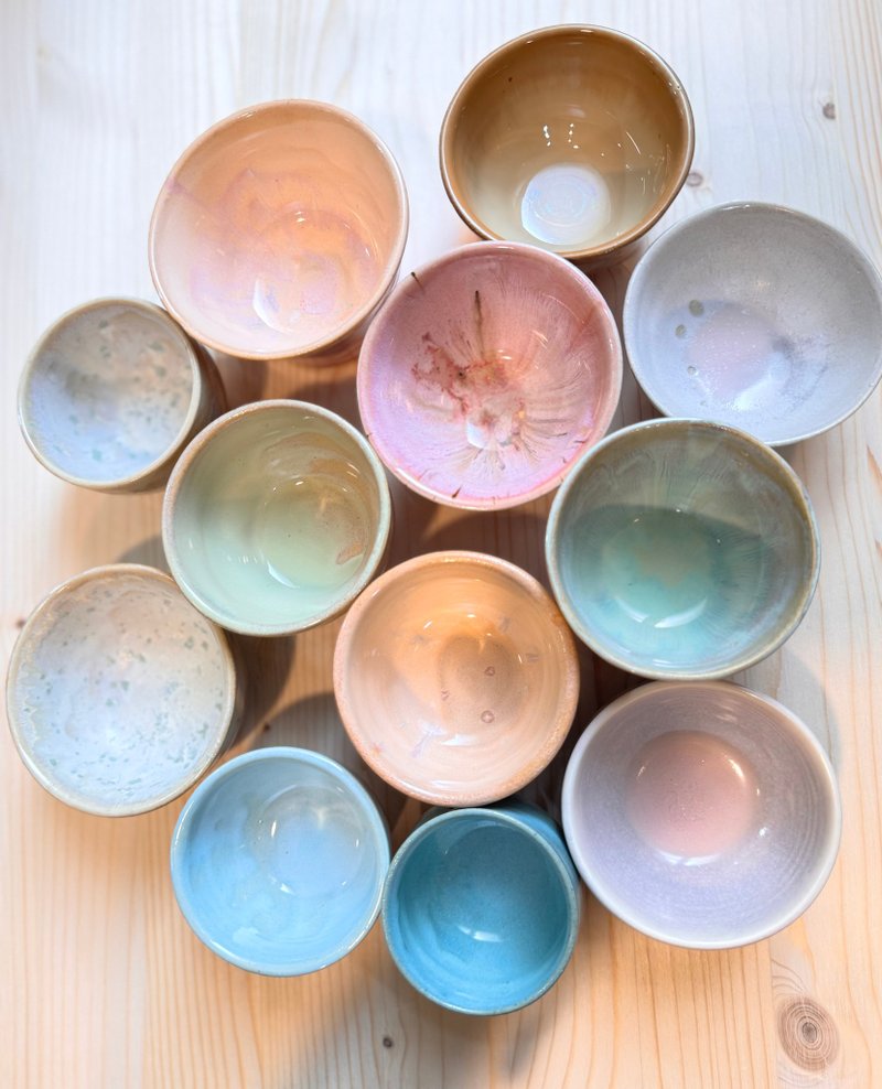 结缘商品 不挑款均一价 粉彩缤纷小茶杯 - 其他杯子 - 陶 多色