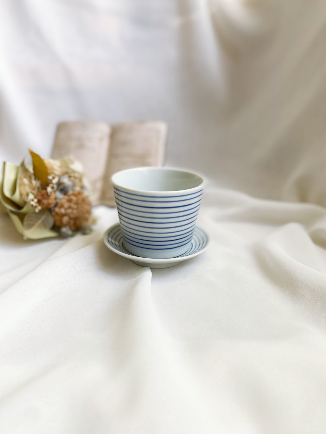 【好日恋物】日本带回波佐见烧 猪口杯 小盘 一组 - 碗 - 瓷 白色