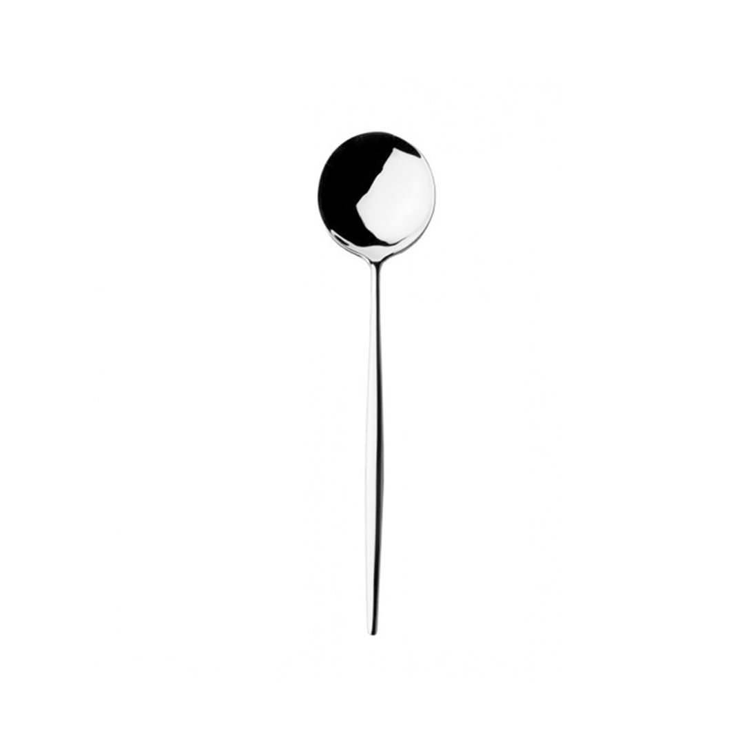 【Cutipol】MOON | 亮银 / 点心匙 - 餐刀/叉/匙组合 - 不锈钢 银色