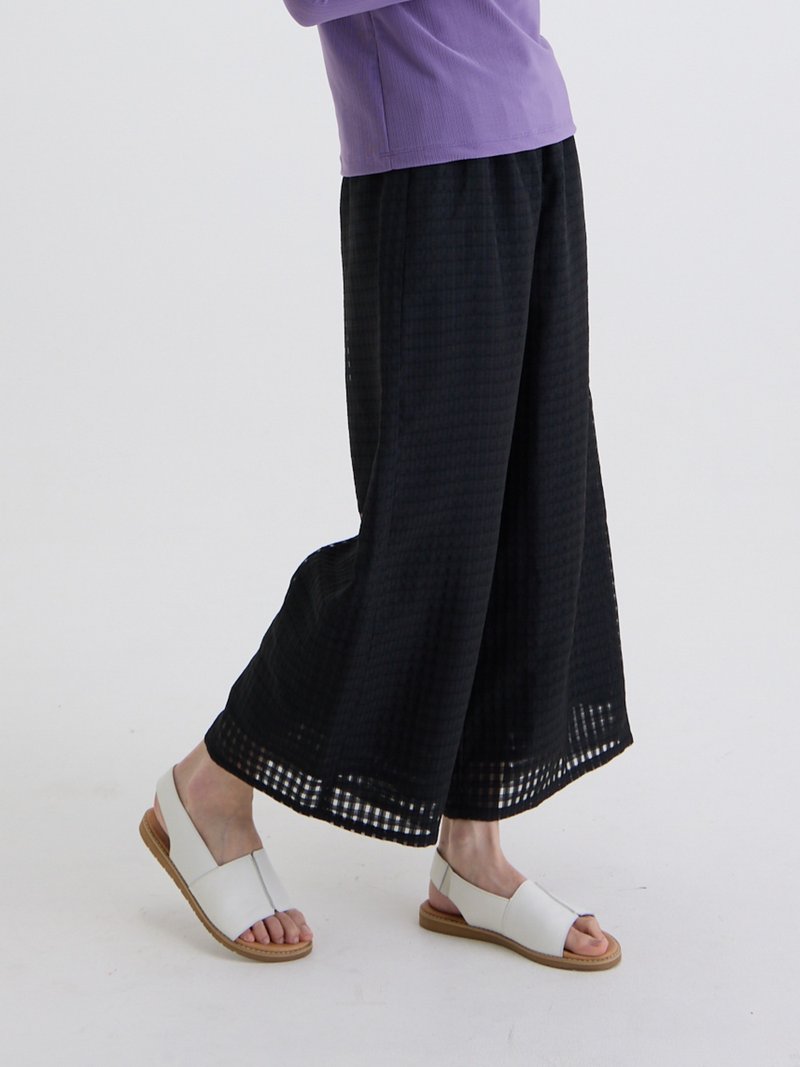 追光者凉爽宽裤-追夜 - 女装长裤 - 聚酯纤维 黑色