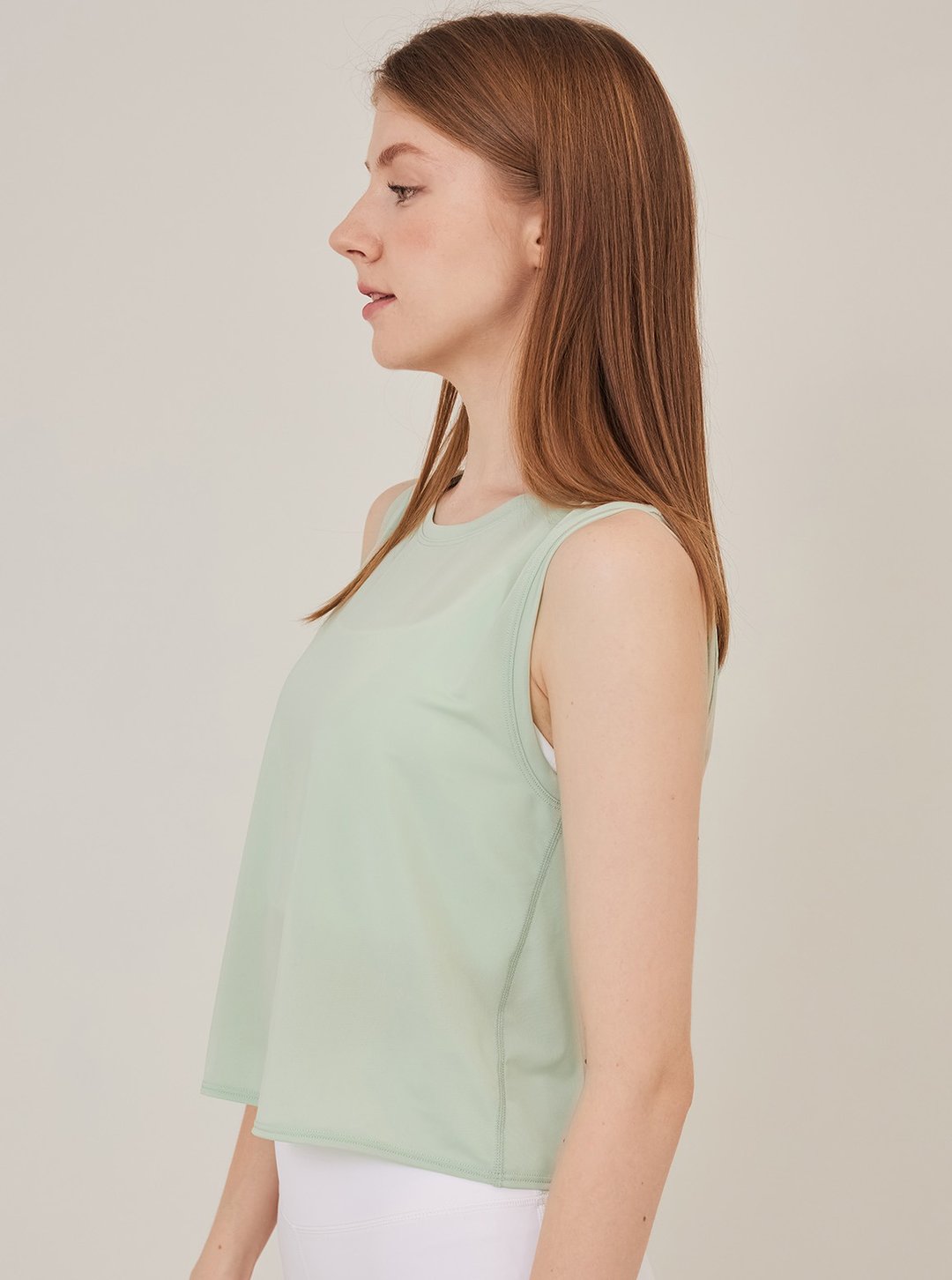 【S2N】EVERY ONE NEED 凉感短版无袖罩衫_Creamy Mint T266 - 女装瑜珈服 - 尼龙 