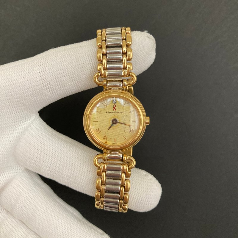 Roberta di Camerino 瑞士机芯 水钻 石英表 古董表 vintage - 女表 - 其他金属 金色