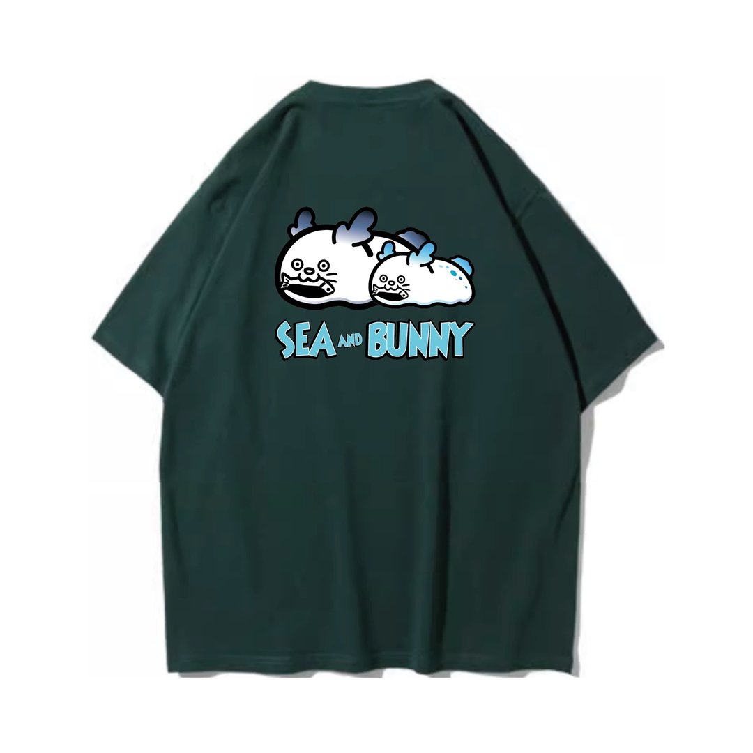 SEA BUNNY 海兔 中性短袖T恤 8色男女同款 钓鱼俱乐部 - 男装上衣/T 恤 - 棉．麻 绿色