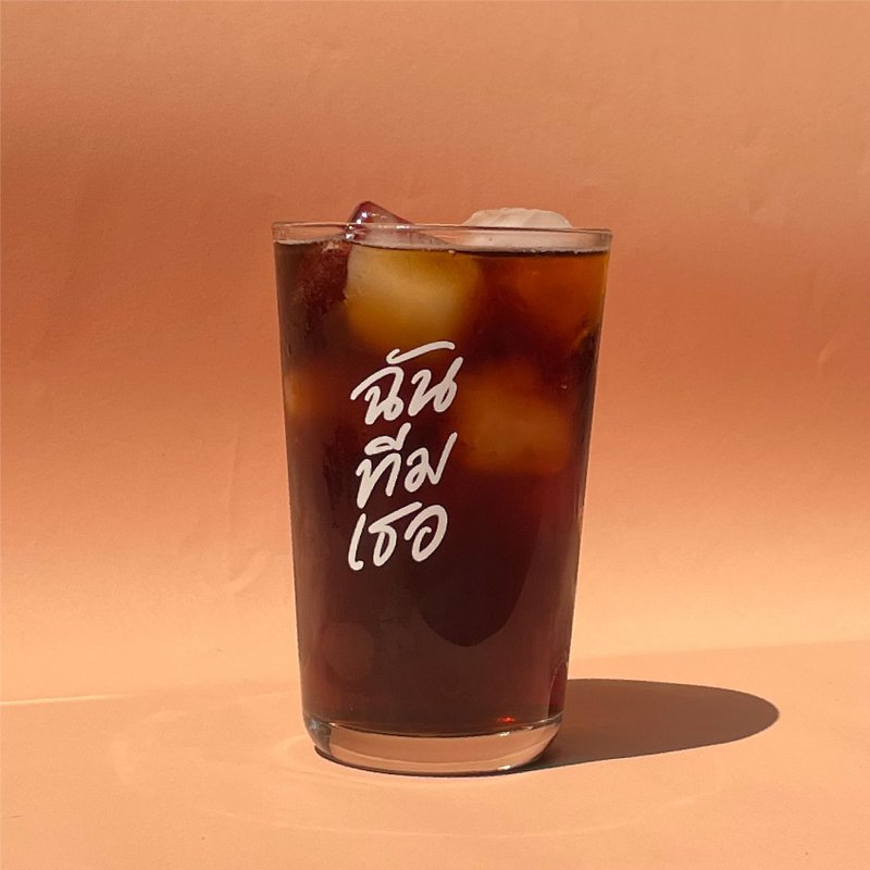Greeting glass I team You - 玻璃杯 - 玻璃 透明