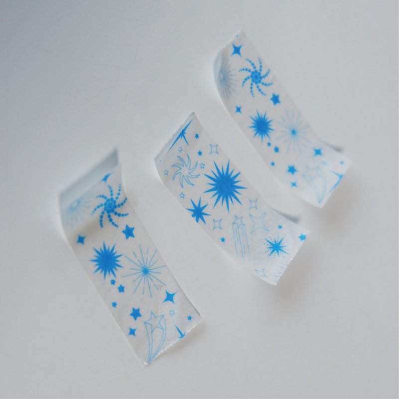 我自己的星星美纹胶带 - 纸胶带 - 纸 蓝色