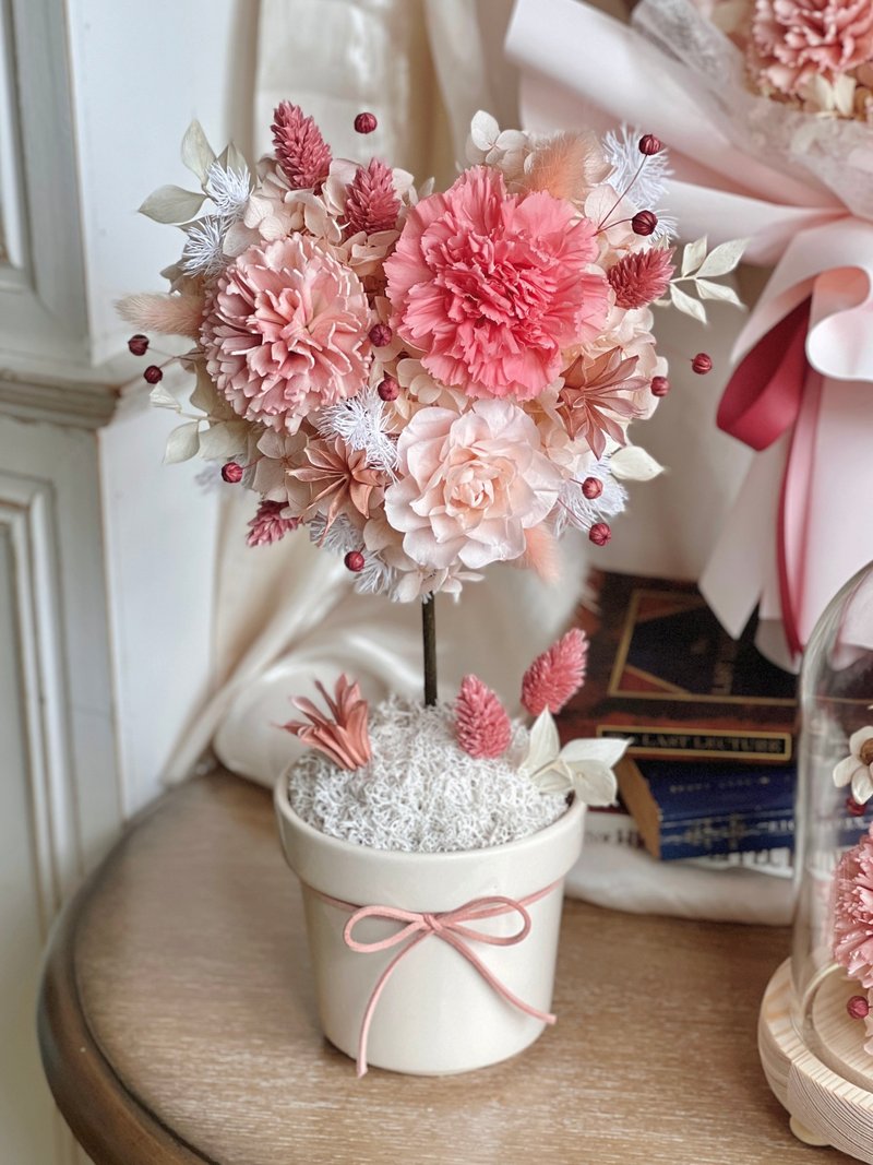 【手作课程】母亲节限定•爱心永生康乃馨花球树 - 植栽 - 植物．花 