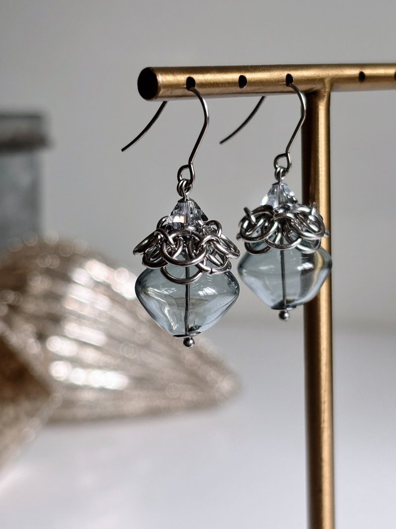 拾光 玻璃灯泡 空心玻璃珠耳环 珍珠耳环 不锈钢 多色可选 - 耳环/耳夹 - 不锈钢 