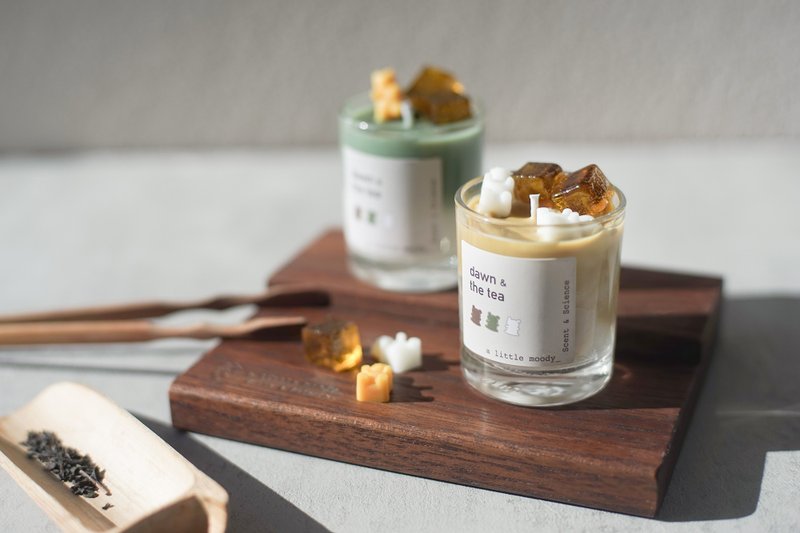 最后现货24h出货。小熊宇治茶蜡烛 材料包 / 黑糖蕨饼 抹茶 焙茶 - 蜡烛/香氛/手工皂 - 蜡 咖啡色