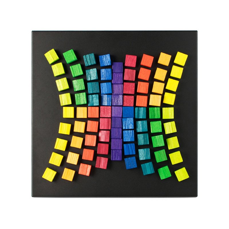 艺智浮雕 方格 - 摆饰 - 木头 多色