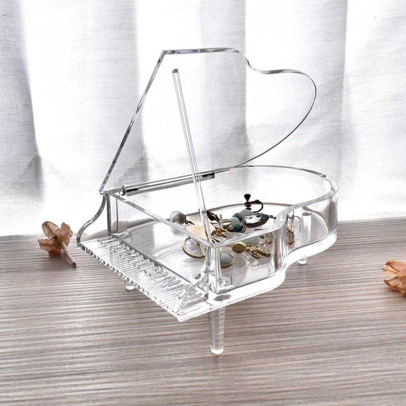 【美的空间】钢琴造型透明压克力收纳盒钢琴摆饰饰品收纳盒 - 摆饰 - 压克力 