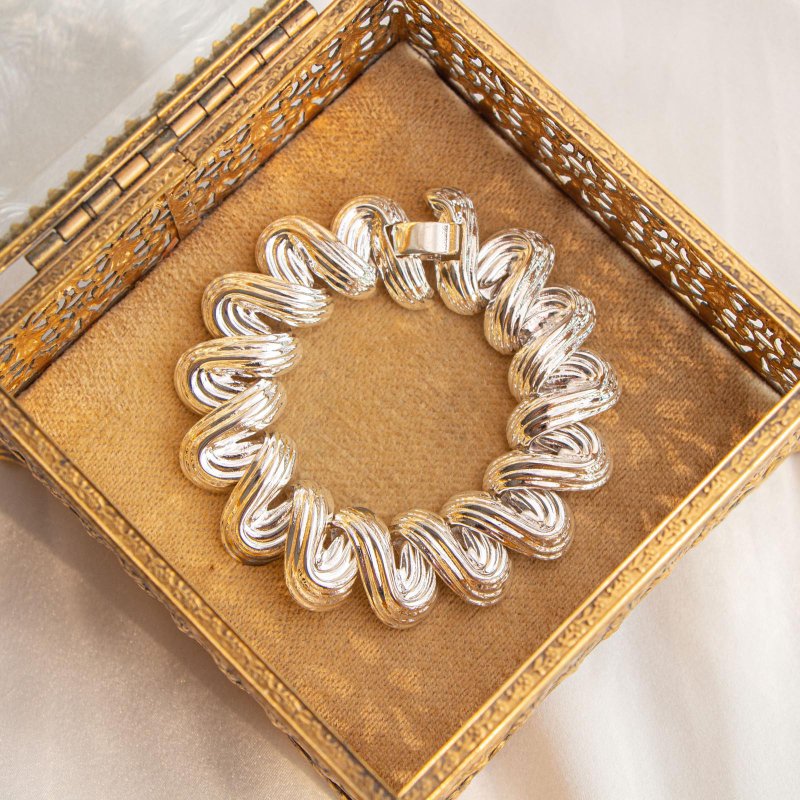 美国古董 特殊螺旋设计 银色手链 - 手链/手环 - 其他金属 银色