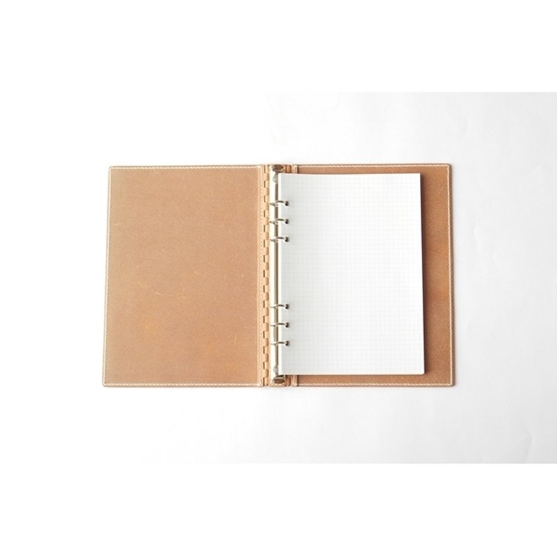 A5 收纳袋皮革铰链笔记本自然色 - 笔记本/手帐 - 真皮 