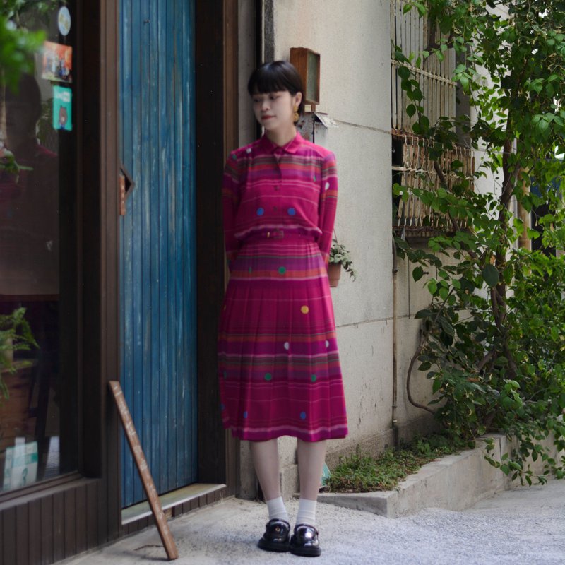 光谱泡泡 |  古着长袖洋服 - 洋装/连衣裙 - 其他材质 