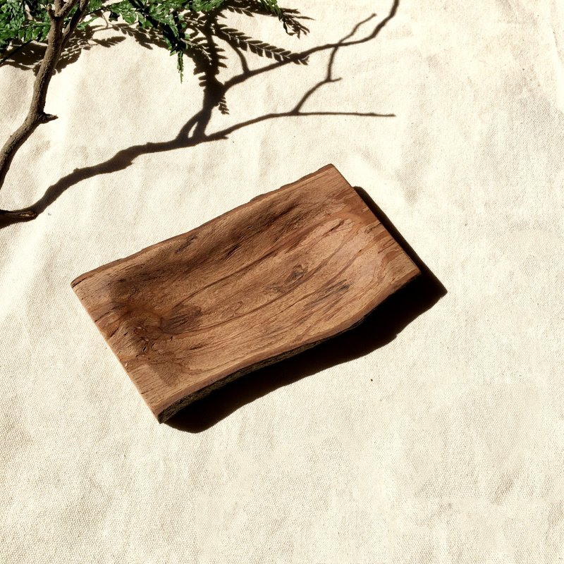 刻刻盘子_菊花木浅盘A - 浅碟/小碟子 - 木头 咖啡色