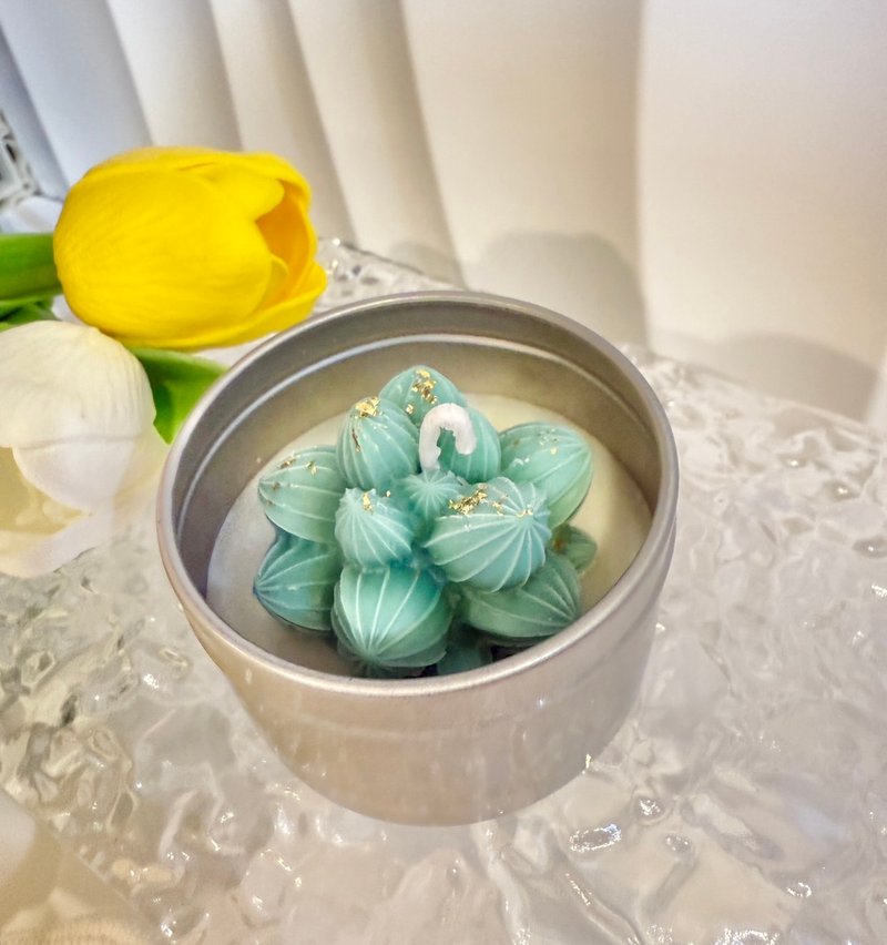 多肉仙人掌造型香氛蜡烛 - 蜡烛/烛台 - 蜡 