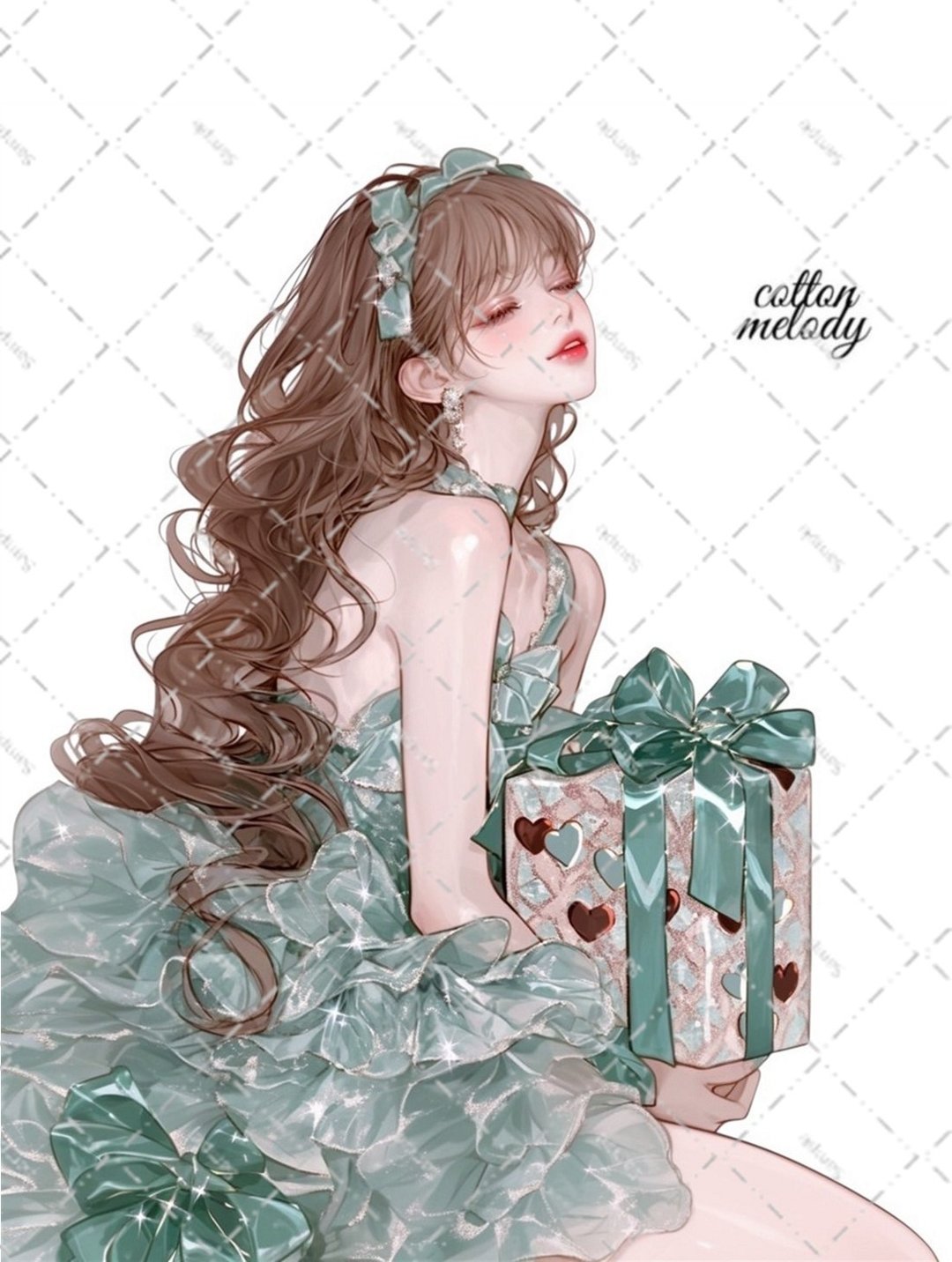 original sticker no.6214 人物贴纸 原创贴纸 人物贴纸 女孩贴纸 原创人物贴纸 - 贴纸 - 纸 