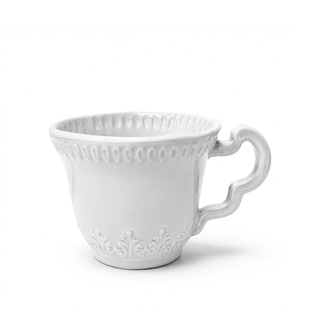 意大利VBC casa 白色叶子壳系列250ml马克杯(8.4盎司/7.7cm) - 咖啡杯/马克杯 - 陶 白色