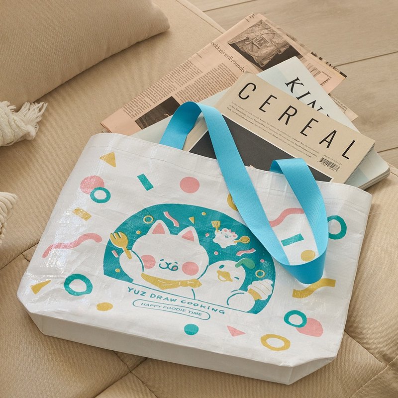 快乐吃货派对防水购物袋-Yuz Draw Cooking - 侧背包/斜挎包 - 塑料 