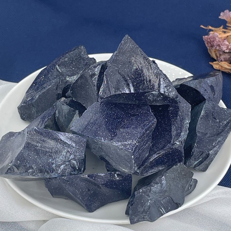 【MU工坊】蓝砂石扩香石/水晶扩香灯/碎石/室内香薰/净化小 - 香薰/精油/线香 - 其他材质 