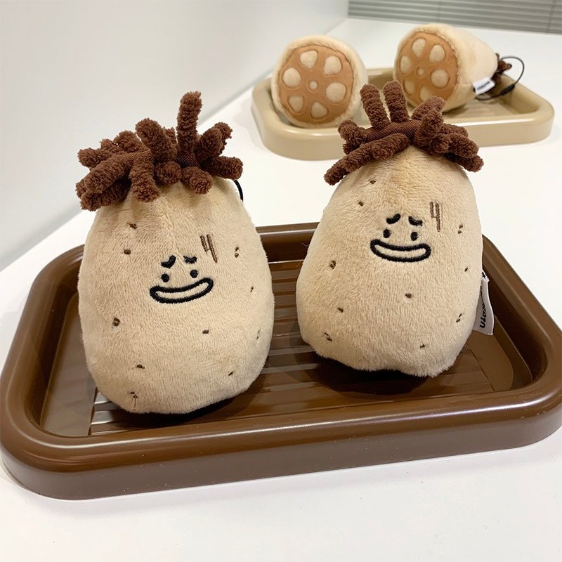 【藕豆K挂件】雨过山原创可爱毛绒挂件奇怪土豆钥匙扣搞笑包包装 - 其他 - 其他材质 