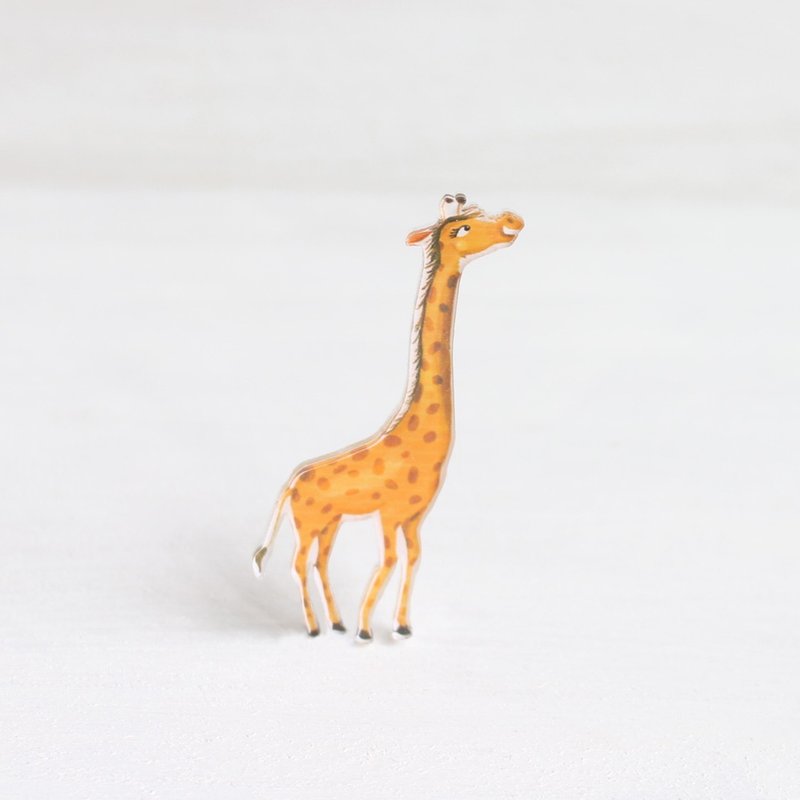长颈鹿小胸针 I 森林日常 - 徽章/别针 - 压克力 橘色